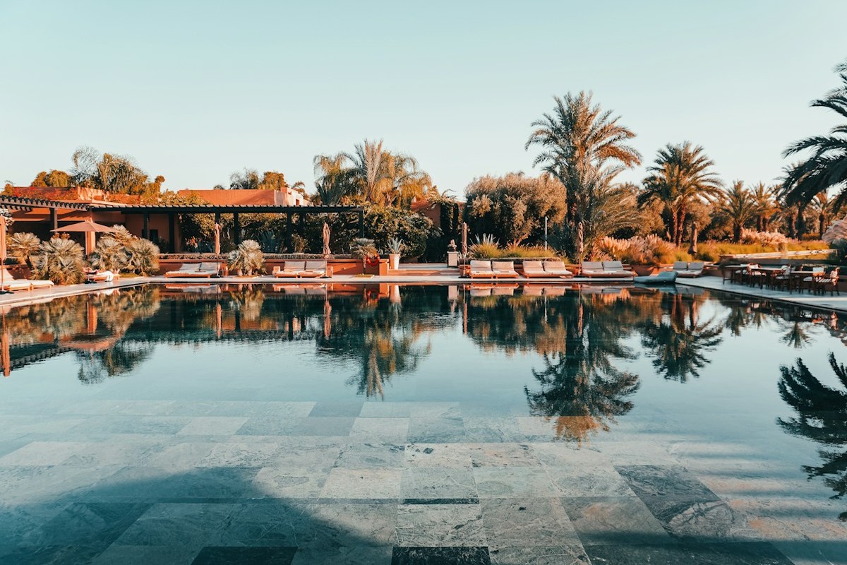 Piscine Débordement Villa Privée Targa Marrakech